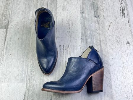 Boots Leather By Freebird In Blue, Size: 6 Online Sale