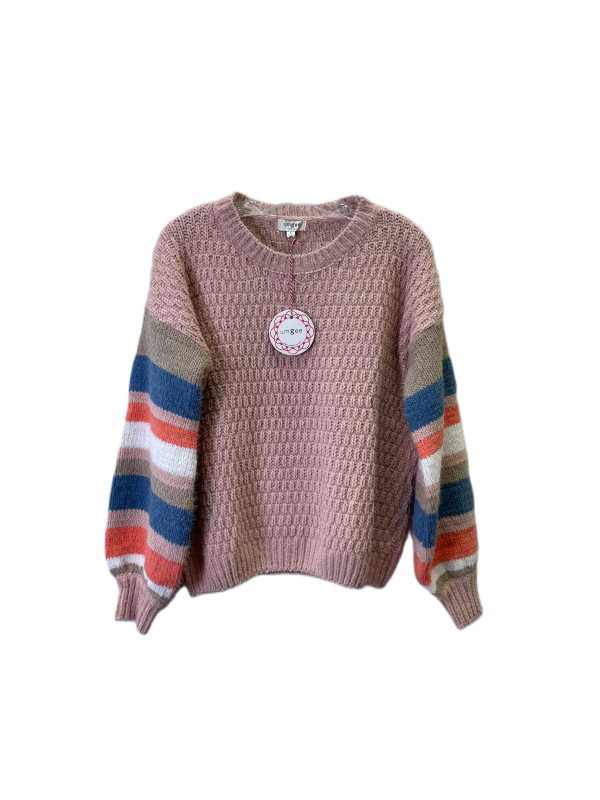 Sweater By Umgee In Pink & Tan, Size: S Discount