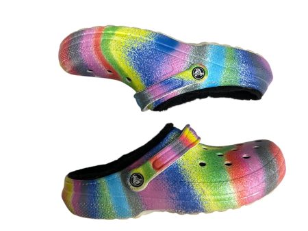 Shoes Flats By Crocs In Rainbow Print, Size: 11 Online Sale