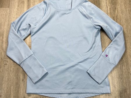 Athletic Top Long Sleeve Collar By Champion In Blue, Size: M Discount