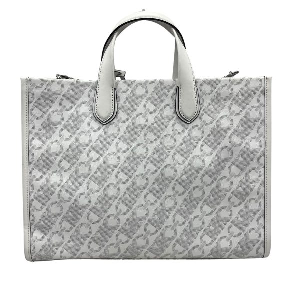 Tote Designer By Michael Kors In Grey & White, Size:Medium Discount