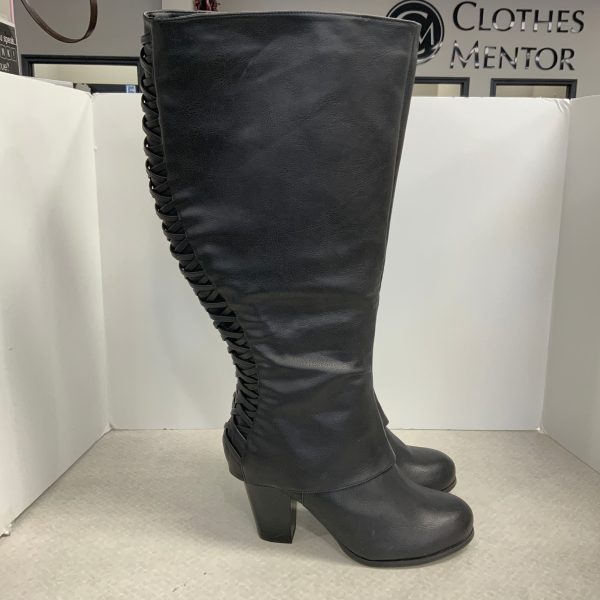 Boots Knee Heels By Torrid In Black, Size: 9 Online now