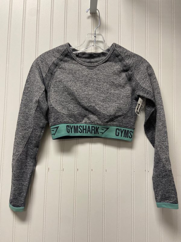 Athletic Top Long Sleeve Crewneck By Gym Shark In Grey, Size: S Online Hot Sale