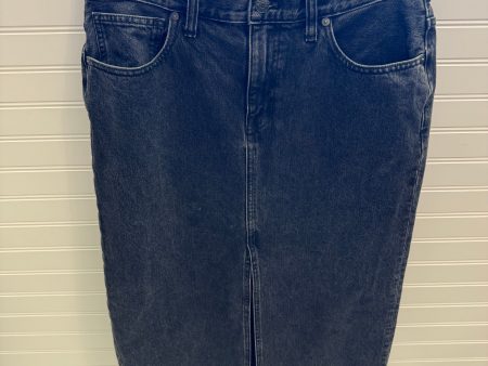 Skirt Midi By Madewell In Black Denim, Size: 6 on Sale