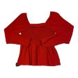 Top Long Sleeve By Old Navy In Red, Size: M Fashion