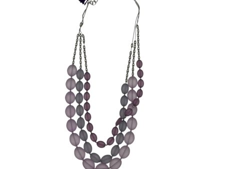 Necklace Layered By Cmf In Purple & Silver Cheap