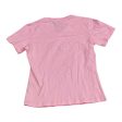 Athletic Top Short Sleeve By Nike In Pink & White, Size: M For Cheap