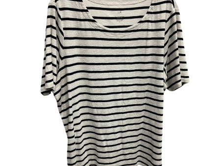 Top Short Sleeve Basic By J. Jill In Striped Pattern, Size: 2x Hot on Sale