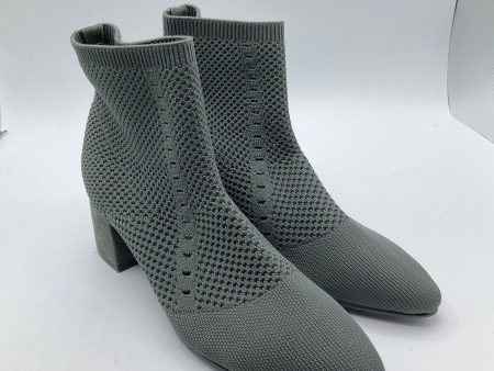 Boots Ankle Heels By Eileen Fisher In Grey, Size: 6.5 Sale