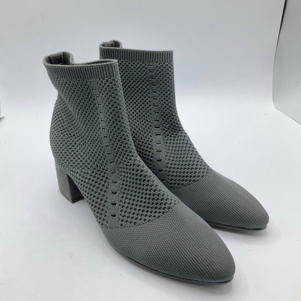 Boots Ankle Heels By Eileen Fisher In Grey, Size: 6.5 Sale