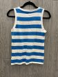 Top Sleeveless By C And C In Blue & White, Size: Xs on Sale