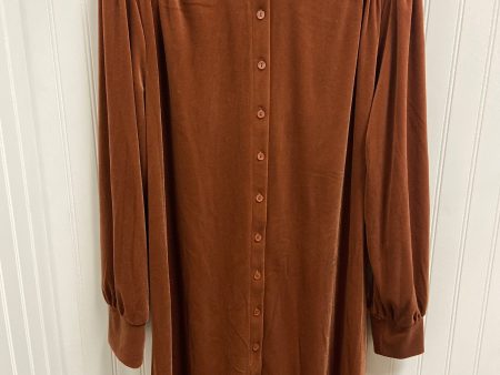 Tunic Long Sleeve By Time And Tru In Rust, Size: Xl Cheap