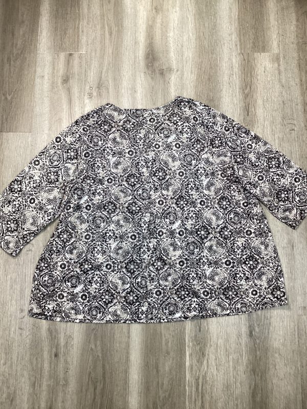 Top 3 4 Sleeve By Catherines In Paisley Print, Size: 3x on Sale