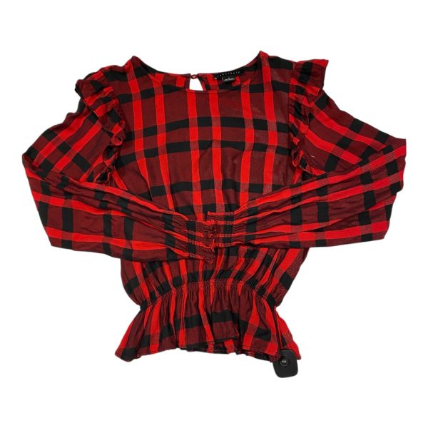 Top Long Sleeve By Sanctuary In Black & Red, Size: S Sale