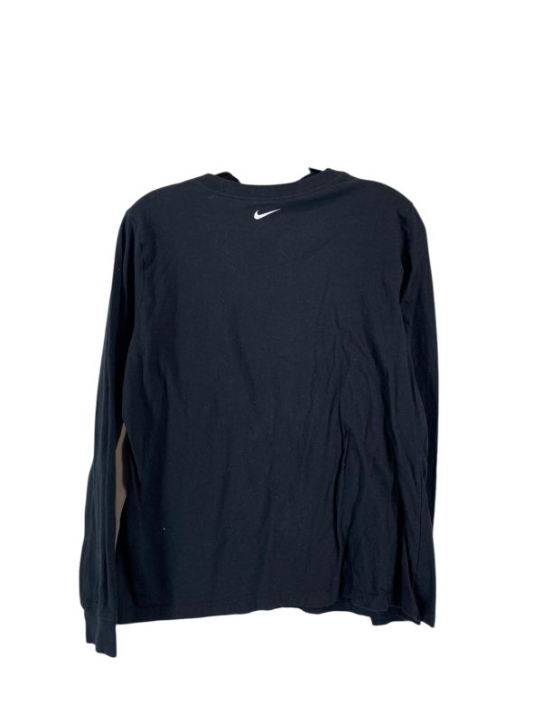 Athletic Top Long Sleeve Collar By Nike In Black, Size: M Sale