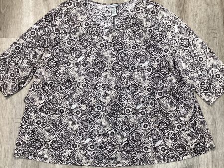 Top 3 4 Sleeve By Catherines In Paisley Print, Size: 3x on Sale