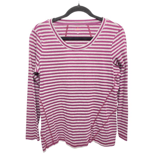 Athletic Top Long Sleeve Crewneck By Talbots In Striped Pattern, Size: Lp For Cheap