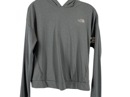 Athletic Top Long Sleeve Hoodie By The North Face In Grey, Size: M Hot on Sale