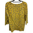 Top 3 4 Sleeve Basic By J. Jill In Yellow, Size: L Online