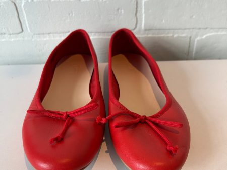 Shoes Flats By Loft In Red, Size: 8 Discount