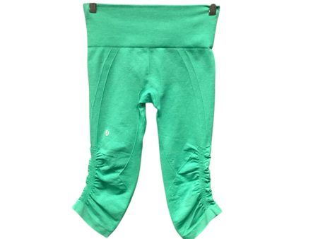 Athletic Capris By Lululemon In Green, Size: 4 Discount