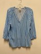 Top Long Sleeve By St Johns Bay In Blue & White, Size: Xl Discount