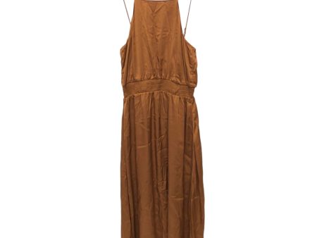 Dress Casual Midi By Ann Taylor In Brown, Size: M Discount