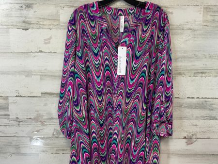 Top 3 4 Sleeve By  DEAR SCARLETT  In Purple, Size: 2x Discount