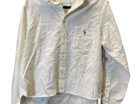 Blouse Long Sleeve By Polo Ralph Lauren In White, Size: S Online Sale