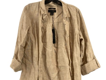 Top 3 4 Sleeve By Tahari By Arthur Levine In Tan, Size: M Supply