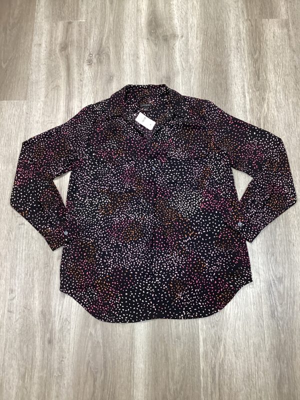 Blouse Long Sleeve By Ann Taylor In Multi-colored, Size: S Supply