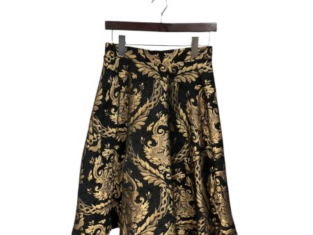 Skirt Midi By Clothes Mentor In Black & Gold, Size: S Online Sale