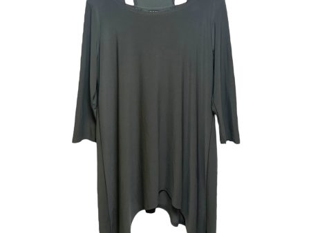 Cold Shoulder Tunic Top 3 4 Sleeve By Clara Sunwoo In Grey, Size: L Fashion