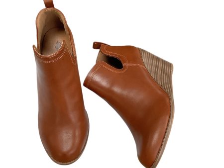 Boots Ankle Heels By Clothes Mentor In Brown, Size: 8 Online Sale