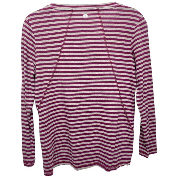 Athletic Top Long Sleeve Crewneck By Talbots In Striped Pattern, Size: Lp For Cheap