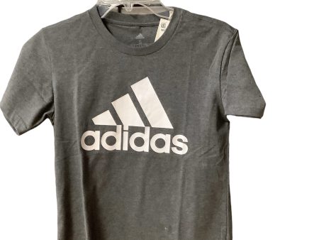 Athletic Top Short Sleeve By Adidas In Grey, Size: S Supply