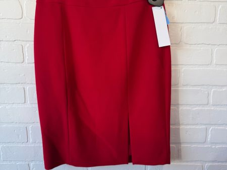 Skirt Midi By Ann Taylor In Red, Size: 6 Online Hot Sale