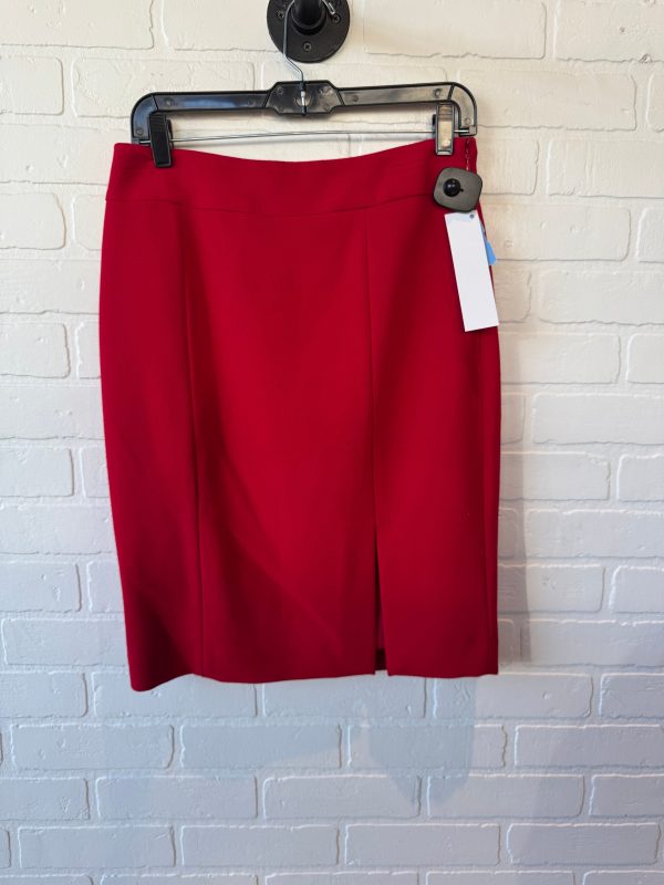 Skirt Midi By Ann Taylor In Red, Size: 6 Online Hot Sale