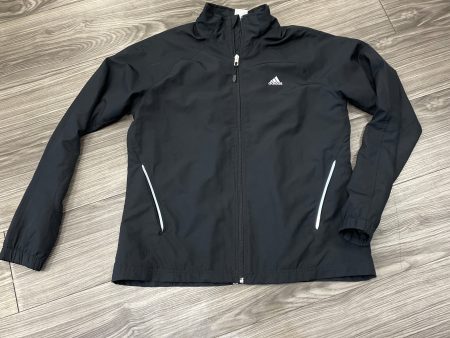 Athletic Jacket By Adidas In Black & White, Size: L Online