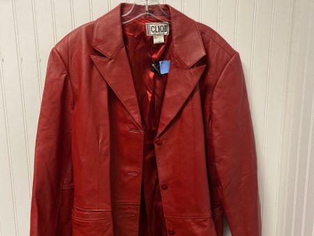 Coat Leather By Clothes Mentor In Red, Size: 3x Online