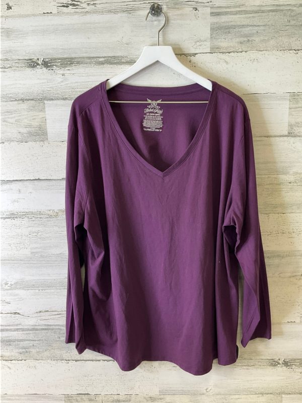 Top 3 4 Sleeve Basic By Faded Glory In Purple, Size: 4x For Sale