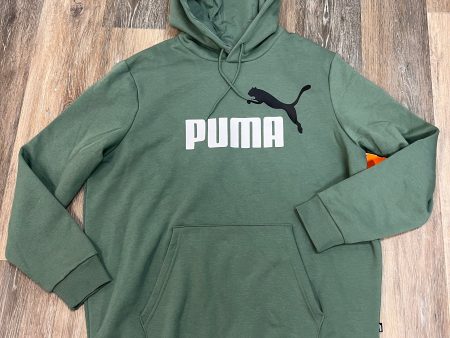 Athletic Sweatshirt Hoodie By Puma In Green, Size: Xl Discount