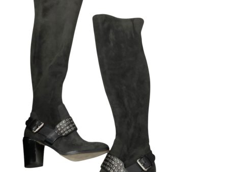 Boots Knee Heels By Michael By Michael Kors In Grey, Size: 6.5 Online Hot Sale