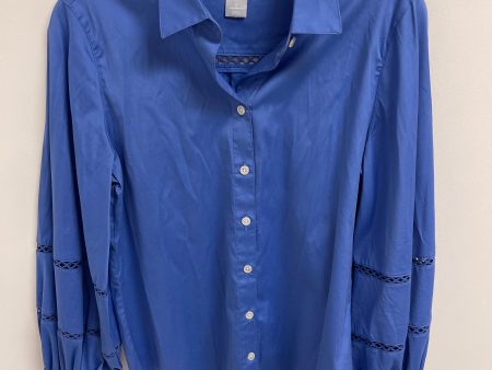 Blouse Long Sleeve By Chicos In Blue, Size: S Online Sale