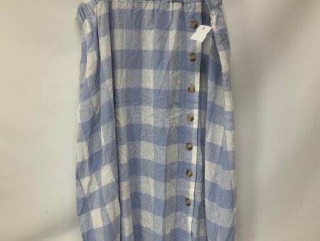 Skirt Maxi By Madewell In Blue & White, Size: 2x Discount