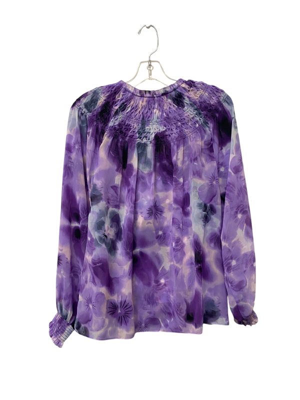 Top Long Sleeve By White House Black Market In Purple, Size: S Online