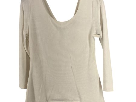 Top 3 4 Sleeve By White House Black Market In Cream, Size: M For Sale