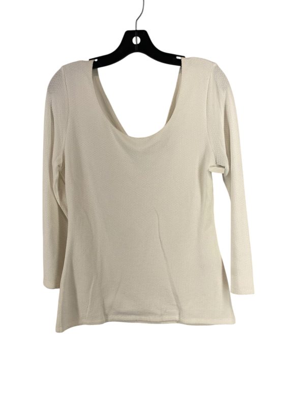 Top 3 4 Sleeve By White House Black Market In Cream, Size: M For Sale