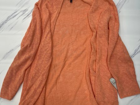 Sweater Cardigan By Eileen Fisher In Peach, Size: Xl Online Hot Sale