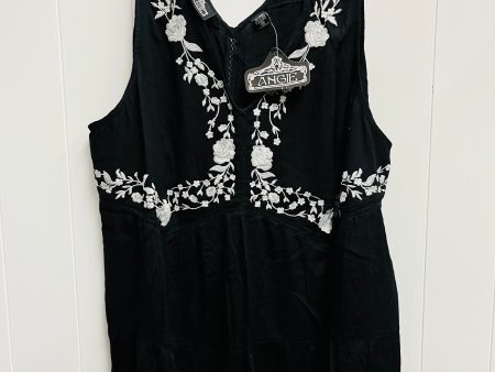 Top Sleeveless By Angie In Black & White, Size: 3x For Cheap